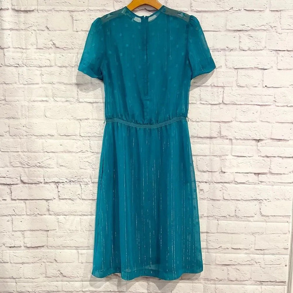 Robbie Bee Vintage Short Sleeve Sheer Dress‎ Size Medium - Picture 2 of 11